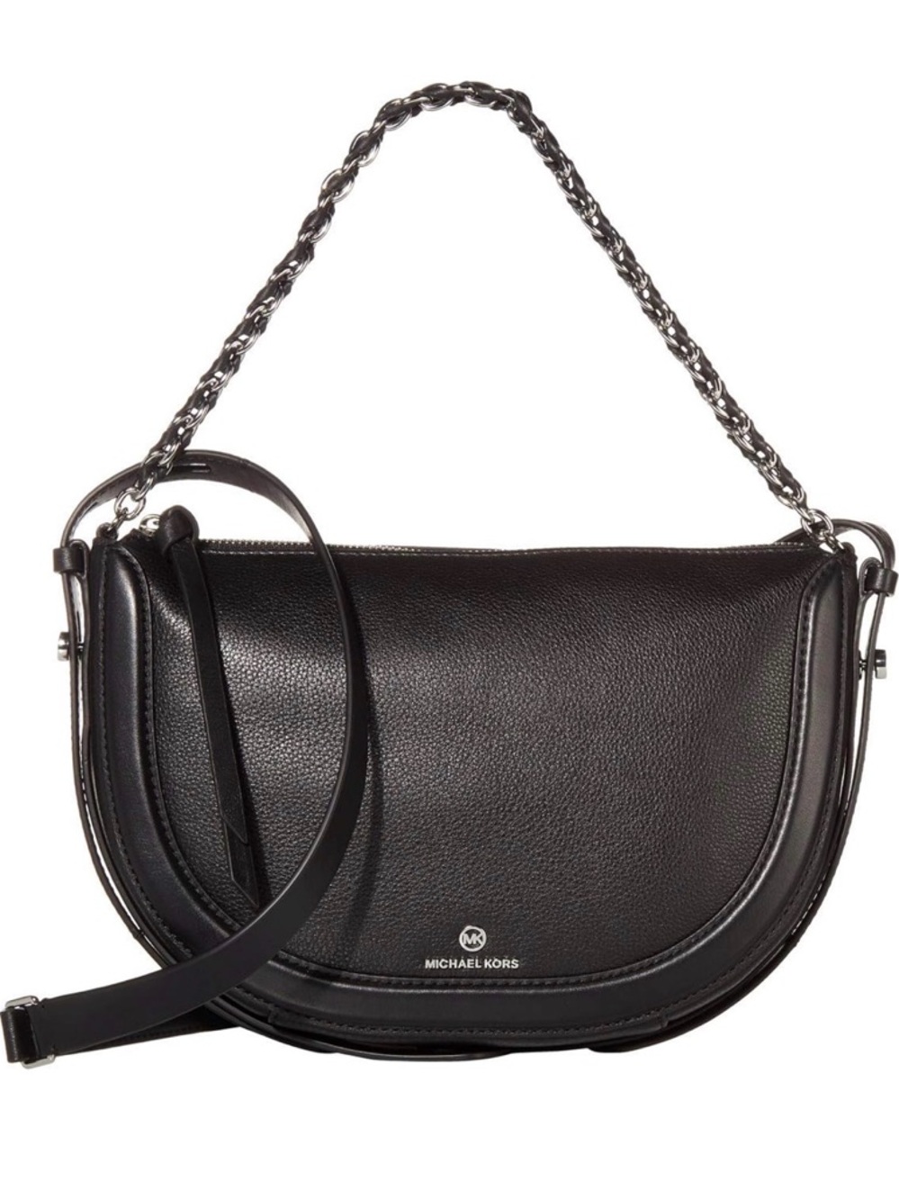 Michael Kors Black Large Jagger Messenger Bag W/ Chain & Dustbag NWOT MSRP: $598 - Picture 6 of 16